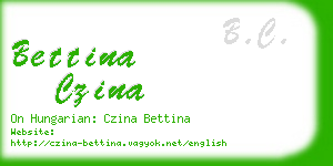 bettina czina business card